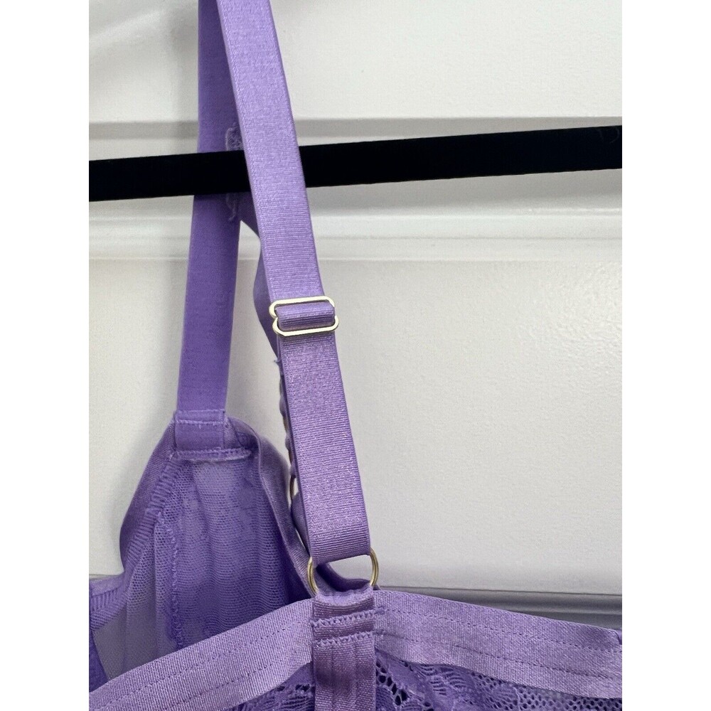 Torrid Curve Straps And Lace Underwire Bra Lilac W Plus Sz 1 Lingerie Floral NWT - Picture 8 of 13